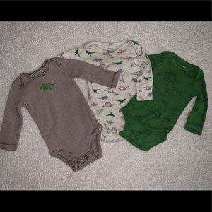 Carters Boys 6M Long Sleeve Bodysuits